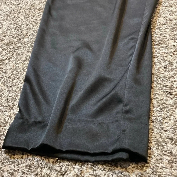 Vintage Breckenridge High Waisted Silky Polyester Black Pleated Front Pants - Picture 8 of 9
